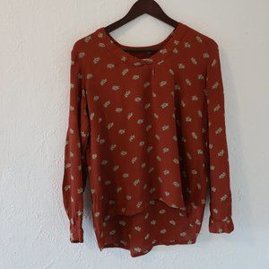 Copper Floral Blouse by nice things